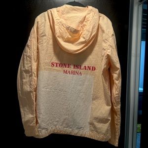 STONE ISLAND | peach/salmon marina light rain jacket | Women’s SMALL